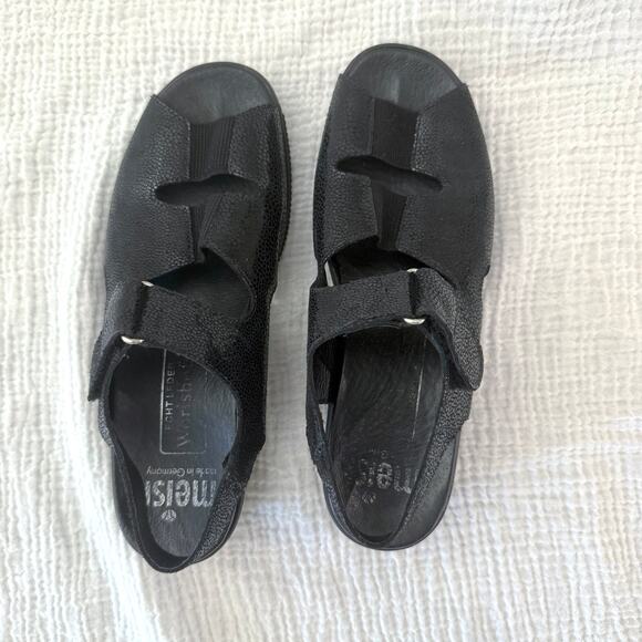 Meisi Women Sandals Size 6 Slides Black
Leather Comfort Adjustable Strap Germany - Picture 1 of 10